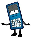 Mobile phone cartoon character