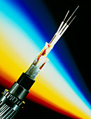 Fibre optic cable used for telephones