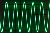 Oscilloscope screen showing a voltage/time trace