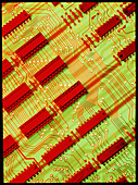 Computer circuit board with microchips