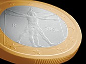 Italian one euro coin,SEM