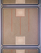Surface of Ferranti field effect transistor chip