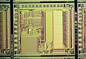 Light micrograph of smart card integrated circuits