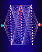 Illustration of neural net in computer application