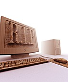 Obsolete computer,computer artwork