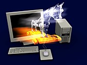 Trojan horse,computer artwork