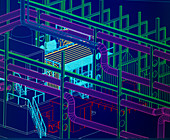 CAD display of ventilation for underground site