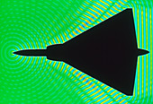 Computer graphic of the Mirage jet fighter