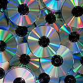 Compact discs with light interference patterns