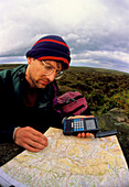 Walker using hand-held GPS receiver