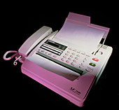 Fax machine transmitting a document