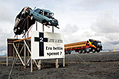 Anti-speeding sculpture,Iceland