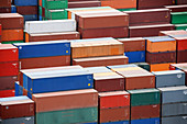 Containers at a cargo port