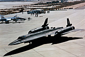 Lockheed SR-71 taxying after landing