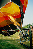 Inflation of a hot air balloon