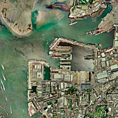 Portsmouth docks,UK,aerial image