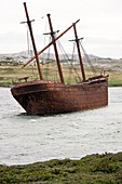 Wrecked ship,Falkland Islands
