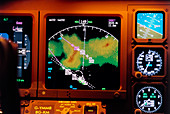 Flight simulator weather radar