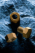 Rusty bolt and nuts