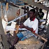 Kente cloth weaving