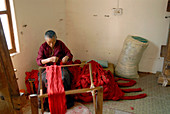 Tibetan carpet maker