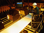 Visual inspection of a galvanised steel surface