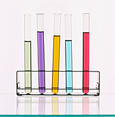 Liquid in test tubes