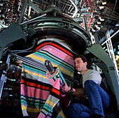 Textile industry,loom operator