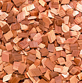 Wood chips at a paper mill