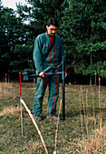 Mine clearing using a magnetometer