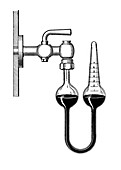 Mercury steam pressure gauge