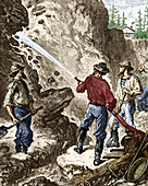 19th-century gold mining,California