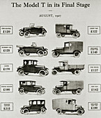 Ford Model T vehicles,1927