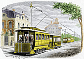 Early electric tram
