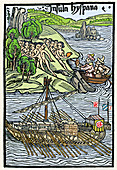 Columbus landing at Hispaniola