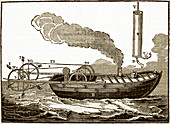 Jonathan Hulls' steamboat,18th century