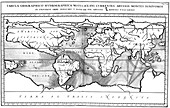 Kircher's geological world map,1678