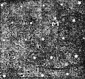 'M' picture showing pattern of stars