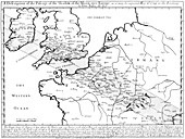 Predicted path of the 1724 solar eclipse