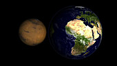 Earth and Mars comparison