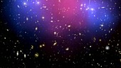 Panning galaxy cluster MACS J00254-1222