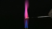 Flame test detecting potassium