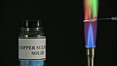 Flame test detecting Copper Sulfate