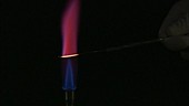 Flame test detecting potassium