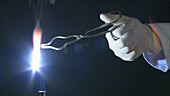 Burning magnesium ribbon