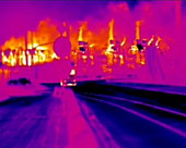 Factory and truck, thermography
