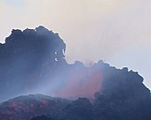 Mt Etna erupting