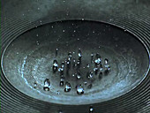 Water drips onto hot plate