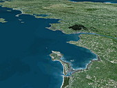 Western French coast, satellite view