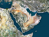Saudi Arabia, satellite view